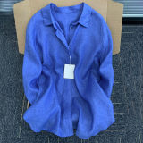 Lightweight Linen Collar-Up Sun Protection Shirt for Summer