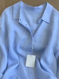 Lightweight Linen Collar-Up Sun Protection Shirt for Summer