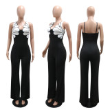 Women v-neck sleeveless Jumpsuit