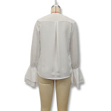 Ruffled Cardigan with Tie Design