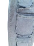 Multi-Pocket Work wear Denim Trousers with Stretch Fabric Pant Jeans Women