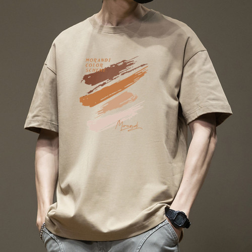 Men's Summer Loose-Fit Cotton Short Sleeve T-Shirt