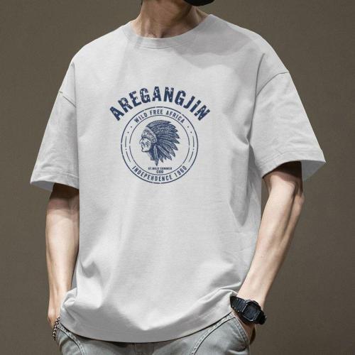 Men's Summer Loose-Fit Cotton Short Sleeve T-Shirt