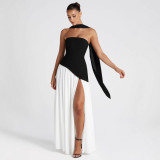Sensational Backless Strapless Flirty Split Dress