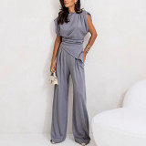 Solid Color Asymmetrical Set