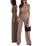 Solid Color Asymmetrical Set