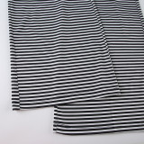 Knit Striped Colorblock Drawstring Trousers for Work and Casual Wear
