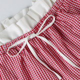 Colorblock Drawstring Wide-Leg Trousers for Casual
