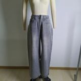 Luxury Wash Low-Rise Straight Jeans for Women