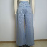 Luxury Wash Low-Rise Straight Jeans for Women