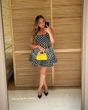 Colorful Water Ripple A-Line Mini Knit Tank Dress