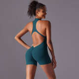 Seamless Nude-Look Sports Bodysuit for Yoga