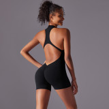 Seamless Nude-Look Sports Bodysuit for Yoga