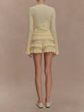 Sexy Knit Breathable Open-Front Cardigan and Fashion Shorts Set