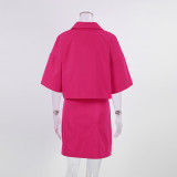 Ihoov Casual Office Wear Skirt and Shirt Set