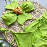 Seductive Floral Three-Piece Bikini Set