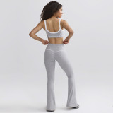 ihoov quick dry sports bra and flared yoga pants set