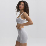 Quick-Dry Tummy-Control Sports Shorts & Tank Set