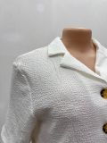 Breathable Fabric Short Sleeve Shirt & Shorts Casual Two-Piece Set