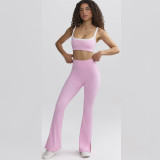 ihoov quick dry sports bra and flared yoga pants set