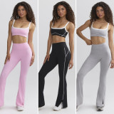 ihoov quick dry sports bra and flared yoga pants set
