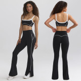 ihoov quick dry sports bra and flared yoga pants set