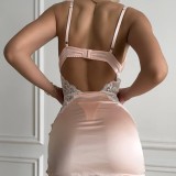 Lace-Cutout Lingerie Set