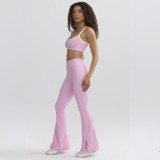 ihoov quick dry sports bra and flared yoga pants set