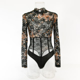 Seductive Lace Mesh Bodysuit