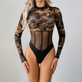 Seductive Lace Mesh Bodysuit