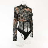 Seductive Lace Mesh Bodysuit