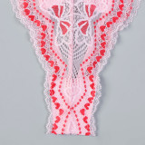 Sexy Backless Bowknot Cutout Lace Bodysuit