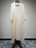 Abaya Dress with Shimmering Silk Overlay