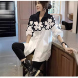 Mid-Length White Shirt for Women