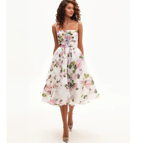 Chiffon Midi Evening Dress