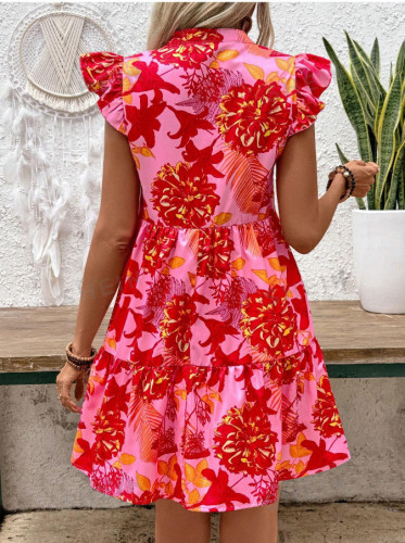 Bohemian Sleeveless Loose Beach Floral Print Dress