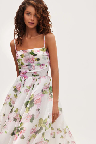 Chiffon Midi Evening Dress