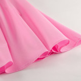 Pink Shirt Dress Two-Piece Set for Women