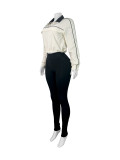 Drawstring Waist Nylon Yoga Set for Women