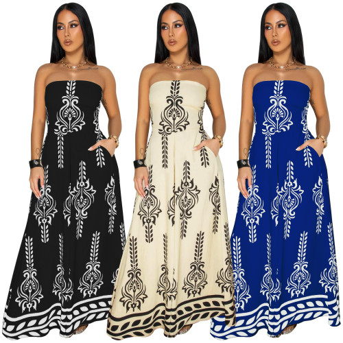 Printed Waist-Cinching Jumpsuit with Wrap-Front Top for Women