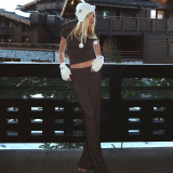 Casual Solid Color Crew Neck Short Sleeve Lounge Set with Wide-Leg Pants