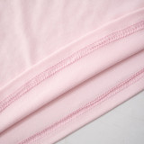 Casual Solid Color Crew Neck Long Sleeve Lounge Set with Wide-Leg Pants