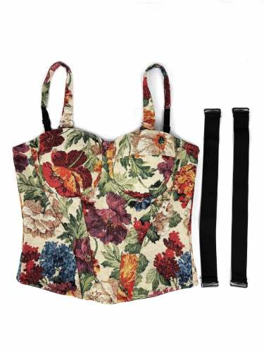 Vintage-inspired Corset-Style Strapless Top