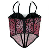 Leopard-Print Lace Women's Camisole Tops