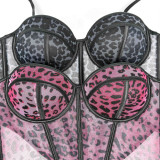 Leopard-Print Lace Women's Camisole Tops