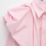 Voluminous Shoulder Blouse