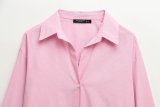 Minimalist Striped Oxford Long-Sleeve Shirt