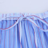 Relaxed Fit Striped Shirt and Pants Set