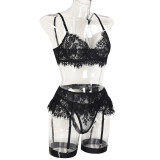 Ihoov Sexy Lace Lingerie Set with Eyelash Lace Trim