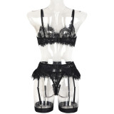 Ihoov Sexy Lace Lingerie Set with Eyelash Lace Trim